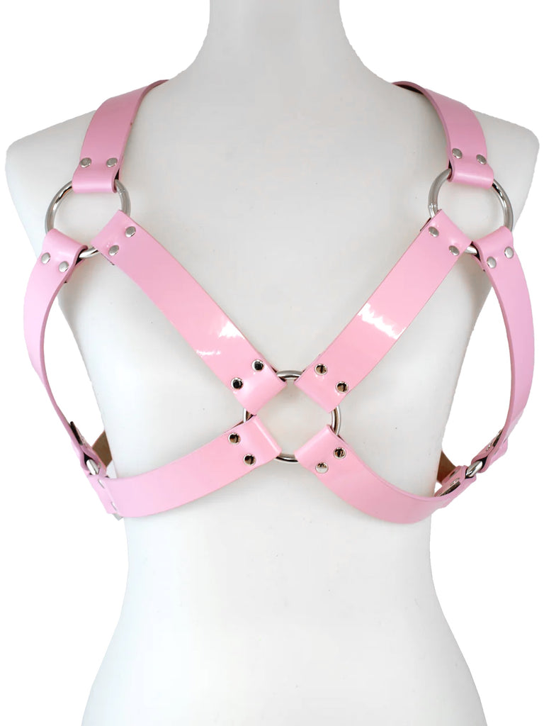 Wide Bra Harness in Baby Pink