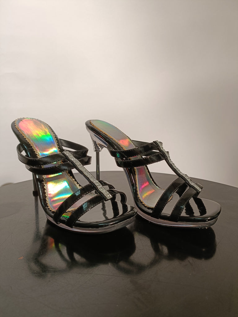 Clearance - Patent Sandal Heels Size 6