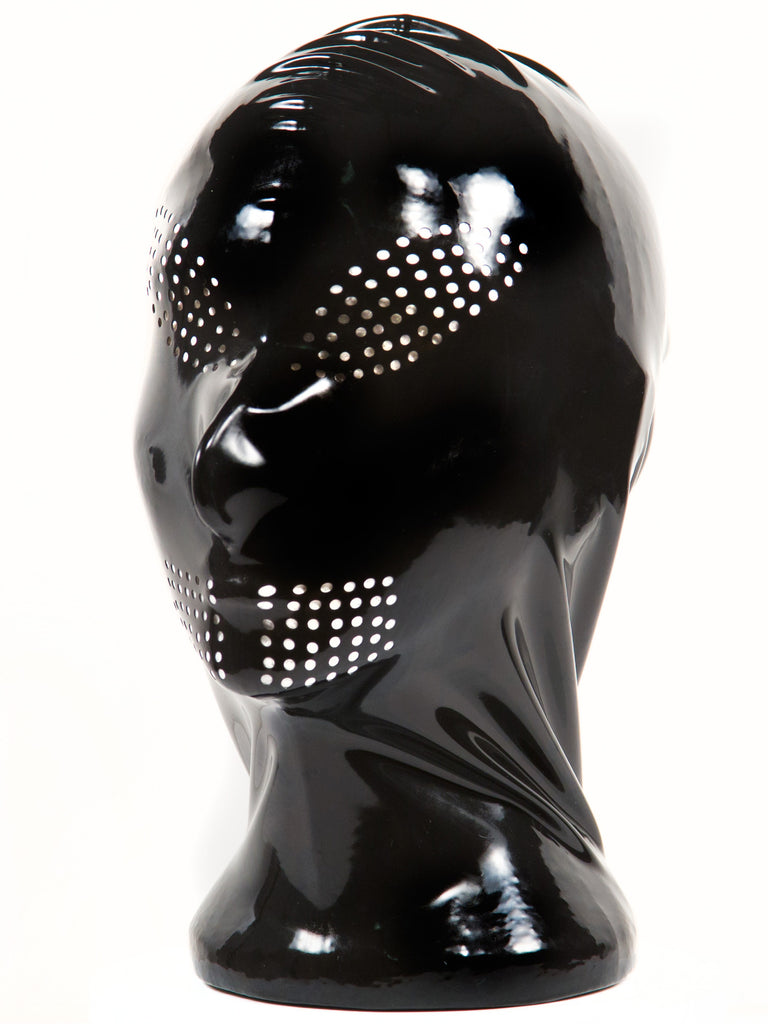 Seamless Rubber Hood with Perforated Eyes and Mouth – Skin Two UK