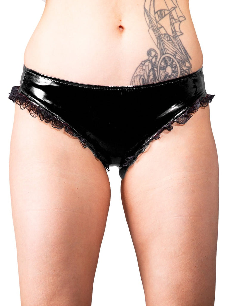 SkinTwo.com Sugar Candy PVC Knixs Black Knickers