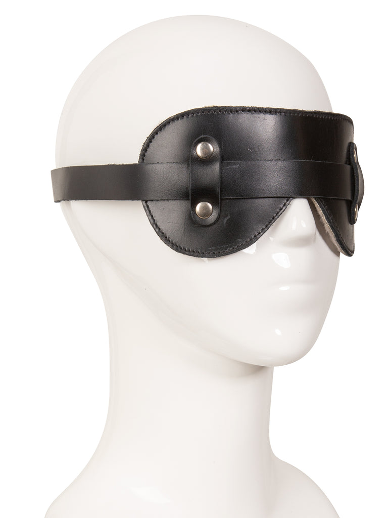 Fur Lined Real Leather Blindfold