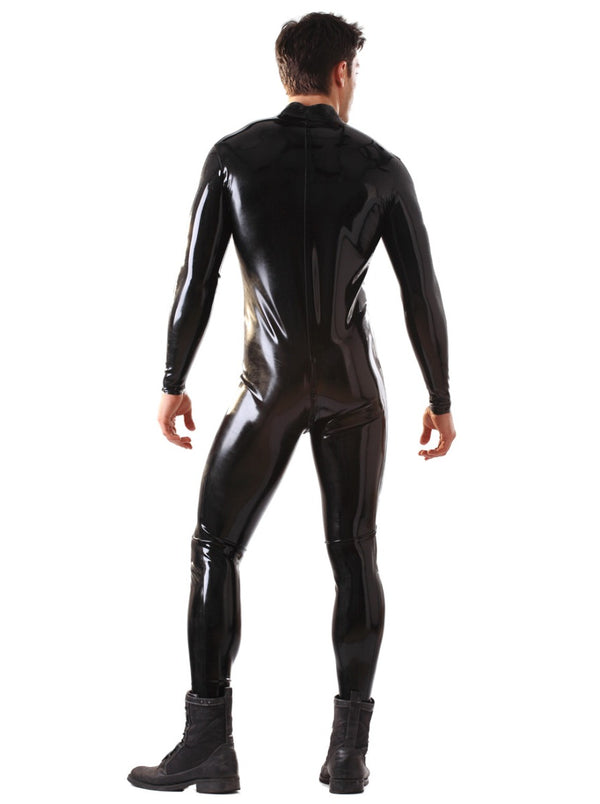 Skin Two UK Clearance- Male Latex Catsuit With Front Through Zip- S Clearance