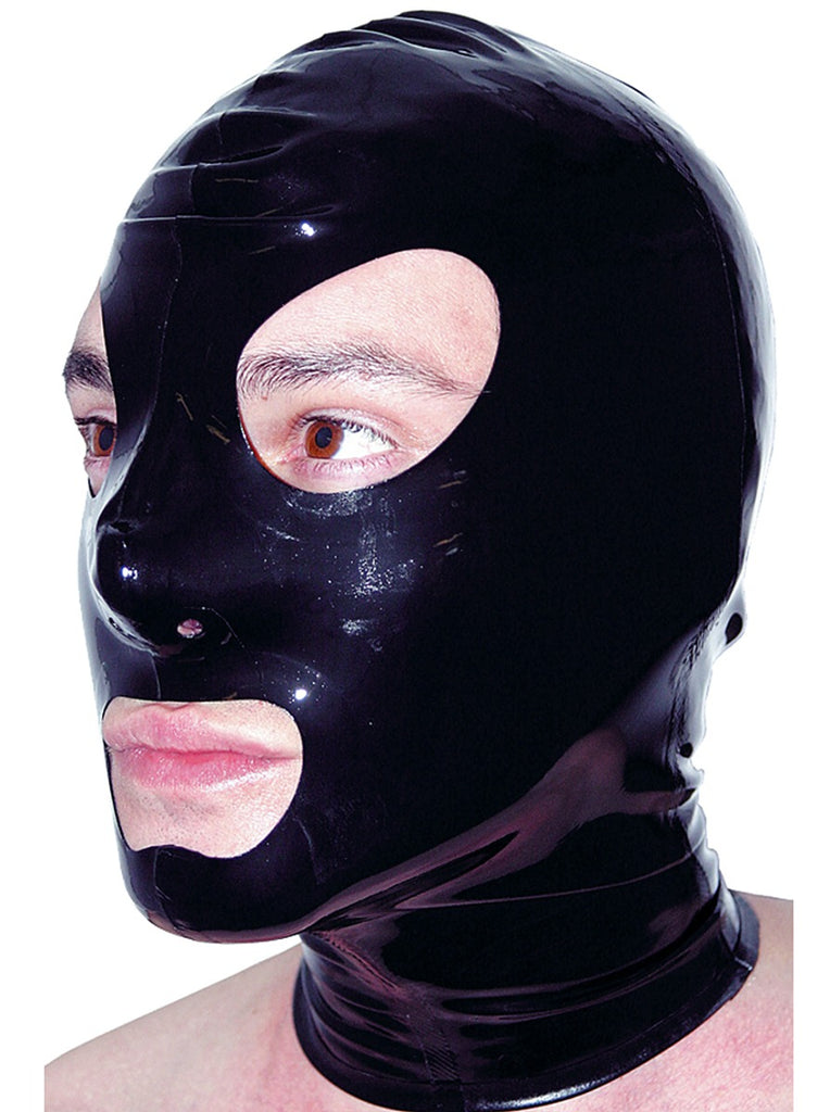 Skin Two UK Size L-XL Black rubber hood with eyed, nose mouth hole Size L-XL Clearance