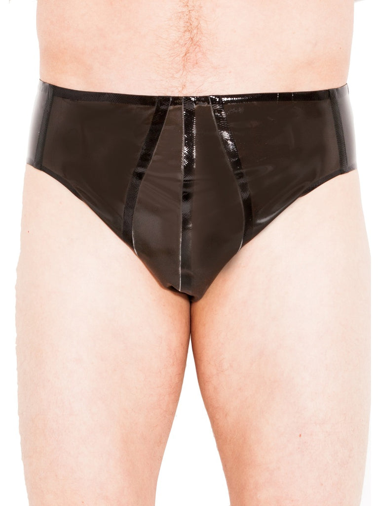 Skin Two UK Rubber Panel Briefs S-T Black Size XL Clearance