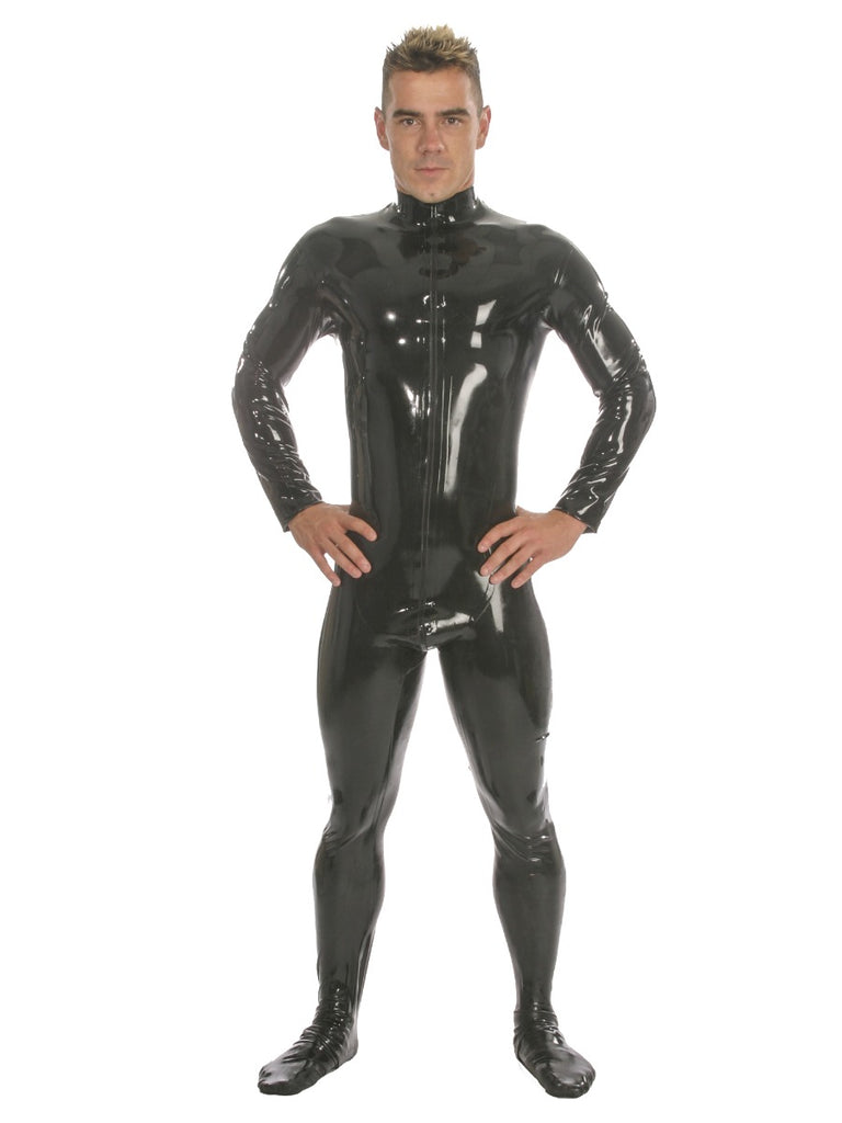 Skin Two UK Size M Clearance Front Zip Latex Catsuit With Feet Size Medium Clearance